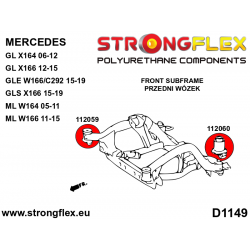 STRONGFLEX|112059A: Tuleja przedniego wózka – przednia SPORT Mercedes GL X166 12-15 X164 06-12 GLE W166/C292 2