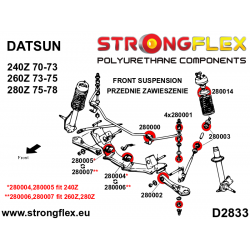 STRONGFLEX|280004A: Tuleja przekładni kierowniczej SPORT Datsun 240/260/280Z 70-78 Nissan Fairlady Z 2