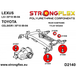 STRONGFLEX|216260B: Rear crossmember bush kit Lexus LS I 89-94 XF10 Toyota 2