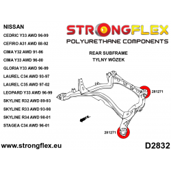 STRONGFLEX|286205B: Rear subframe bush kit AWD Nissan Skyline VIII 89-94 R32 AWD IX 93-98 R33 X 97-02 R34 Stagea I 2