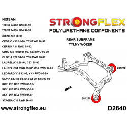 STRONGFLEX|286088B: Buchsensatz Hinterachsträger Aufhängung RWD Nissan 300ZX 90-96 Z32 S-chassis 180SX/200SX 2