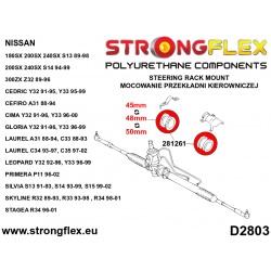 STRONGFLEX|286116A: Kompletter Polyurethan Buchsensatz SPORT Nissan S-chassis 180SX/200SX 240SX Silvia VI 94-99 S14 2