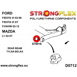 STRONGFLEX|070018B: Rear beam bush Ford Fiesta MK6/ST 02-08 Fusion 02-12 Mazda 2 Demio I 2