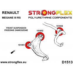 STRONGFLEX|151952A: Front control arm – rear bush SPORT Renault Mégane III 09-17 10-16 2
