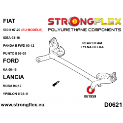 STRONGFLEX|061959B: Rear beam bush Fiat 500 II 07-20 Ford KA 08-16 Panda 03-12 FWD Punto 99-05 Idea 03-16 Lancia 2