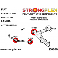STRONGFLEX|066080B: Vorderachsbuchsen Satz Fiat Barchetta 95-05 Punto I 93-99 Lancia Y/Ypsilon 2