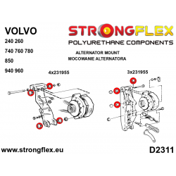 STRONGFLEX|231955A: Tuleja alternatora SPORT Volvo 850 91-96 Seria 200 240 75-93 260 75-85 700 740 84-92 900 940 2