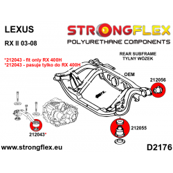 STRONGFLEX|216287A: Hintere Achsträger Buchsen SPORT Lexus RX II 2
