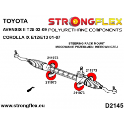 STRONGFLEX|211973A: Buchse Lenkgetriebe Befestigung SPORT Toyota Corolla IX 01-07 E120 E130 Avensis II 03-09 2