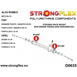 STRONGFLEX|061468A: Lenkgetriebebuchse SPORT Alfa Romeo Mito 08-18 type 955 Fiat Punto Grande/Abarth 05-09 Evo 2