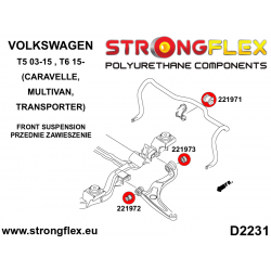 STRONGFLEX|221971B: Front anti roll bar bush Volkswagen T5 03-15 Caravelle Multivan Transporter T6 2