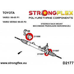 STRONGFLEX|211698A: Steering rack clamp bush SPORT Toyota Yaris I 99-05 P1 Verso 2