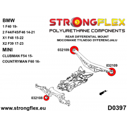 STRONGFLEX|032109A: Rear differential support bush SPORT Mini F54 Clubman/F60 Countryman 15- ALL4 BMW Series 1 III 19- F40 2
