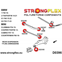 STRONGFLEX|036109B: Hinterachsbuchsen Satz Mini F55/F56/F57 13- F54 Clubman/F60 Countryman 15- FWD ALL4 BMW Serie 1 III 19- F40 2