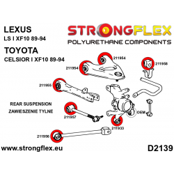 STRONGFLEX|216259B: Hinterachsbuchsen Satz Lexus LS I 89-94 XF10 Toyota 2