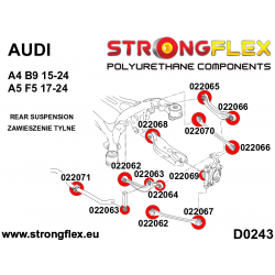 STRONGFLEX|026277A: Rear suspension bush kit SPORT Audi A4/S4 RS4 V 15-23 B9 FWD Quattro 16-23 17-23 A5 S5 RS5 F5 2