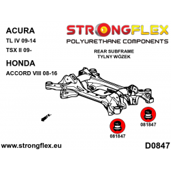 STRONGFLEX|081847A: Hintere Achsträger buchse SPORT Honda Accord VIII 08-16 Acura TL IV 09-14 UA8/UA9 TSX II CU2 2