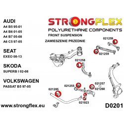 STRONGFLEX|026279B: Komplettes Fahrwerk Buchsen-Kit Audi A4/S4 RS4 I 95-01 B5 2