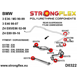 STRONGFLEX|031962A: Rear anti roll bar link to anti roll bar bush SPORT BMW Seria 3 IV 98-07 E46 97-06 rwd 00-06 M3 2