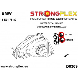 STRONGFLEX|031323A: Casquillo de montaje del diferencial trasero SPORT BMW Seria 3 I 75-82 E21 2