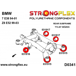 STRONGFLEX|036089B: Zestaw tulei tylnego wózka BMW Seria 7 III 94-01 E38 Z8 99-03 2