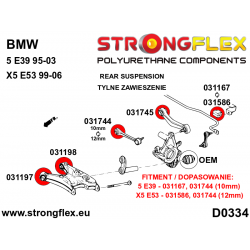 STRONGFLEX|031586A: Hintere Stabibuchse SPORT BMW Serie 1 I 04-13 E81/E82 E87 E88 3 IV 98-07 E46 M3 V E90 E91 E92 E93 RWD XI XD 2
