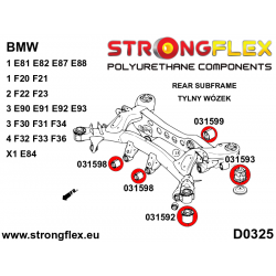 STRONGFLEX|031592B: Casquillo delantero del subchasis trasero BMW Seria 1 I 04-13 E81/E82 E87 E88 II 11-19 F20 F21 RWD 3 V E90 2