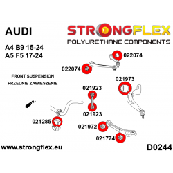 STRONGFLEX|022074B: Vordere obere Querlenkerbuchse Audi A4/S4 RS4 V 15-23 B9 FWD Quattro 16-23 17-23 A5 S5 RS5 F5 2
