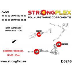 STRONGFLEX|026284A: Hinterachsbuchsen Satz SPORT Audi 80/90 S2 RS2 B2 78-86 Quattro Coupe B3 2