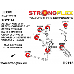 STRONGFLEX|211837A: Rear track control arm Inner bush SPORT Toyota Altezza I 99-05 XE10 Lexus IS/F 98-05 GS III 2