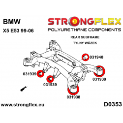 STRONGFLEX|031940A: Tuleja tylnego dyferencjału – tylna SPORT BMW Seria 5 V 03-10 E60/E61 Sedan RWD xi xd 2