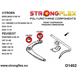STRONGFLEX|141502B: Querlenkerbuchse vorne - vorne Citroën Berlingo II 08-18 C4 I 04-10 Picasso/Grand Picasso 2