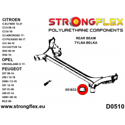 STRONGFLEX|051833A: Rear beam bush SPORT Citroën C3 II 09-16 SC Peugeot 207 06-12 Picasso 08-17 Aircross 17- III 2
