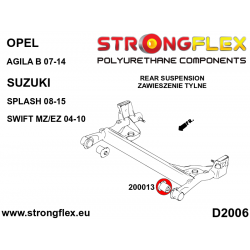 STRONGFLEX|200013A: Rear beam bush SPORT Suzuki Swift MZ/EZ 04-10 Splash 08-15 Opel/Vauxhall Agila B 2