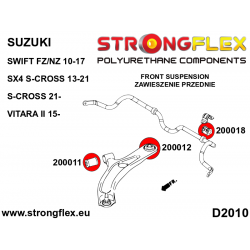 STRONGFLEX|206169B: Front suspension and ream beam bush kit Suzuki Swift FZ/NZ 10-17 SX4 S-Cross 13-21 Vitara II 15- 2