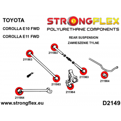 STRONGFLEX|216276B: Hinterachsbuchsen Satz Toyota Corolla VIII 97-02 E110 VII 92-97 2