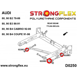 STRONGFLEX|022082B: Tuleja belki tylnej Audi 80/90 S2 RS2 B2 78-86 FWD Coupe B3 86-91 B4 Cabrio 92-00 2