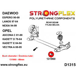 STRONGFLEX|131960A: Hinterstrahl-Montagebuchse 49mm SPORT Daewoo Espero 90-00 Lanos 97-02 Nexia 94-16 Opel/Vauxhall 2