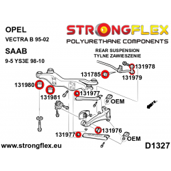 STRONGFLEX|136232B: Rear subframe bush kit Opel/Vauxhall Vectra Cavalier B 95-02 Saab 9-5 I 98-10 YS3E 2