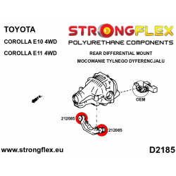 STRONGFLEX|212085B: Stützbuchse für das hintere Differential Toyota Corolla VII 92-97 E100 4WD VIII 97-02 E110 2