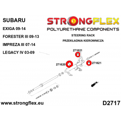 STRONGFLEX|271621A: Steering rack mount bush SPORT Subaru Forester III 09-13 SH Impreza 07-14 GE GV GH GR IV 11-16 2