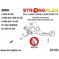 STRONGFLEX|032116B: Buchseneinsatz für Verteilergetriebe BMW Serie 3 IV 98-07 E46 97-06 xi/xd V 04-13 E90 E91 E92 E93 5 03-10 2