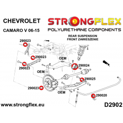 STRONGFLEX|296102A: Hinterachsbuchsen Satz SPORT Chevrolet Camaro V 09-15 2