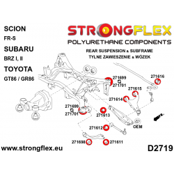 STRONGFLEX|271699B: Buchse Hinterachsträger Aufhängung, Tonnenlager Subaru BRZ I 12-21 Toyota GT86/GR86 Scion 2