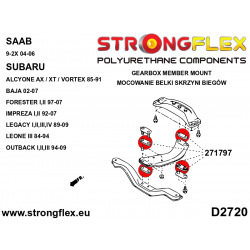 STRONGFLEX|271797B: Podkładka belki skrzyni biegów Saab 9-2X 04-06 Subaru Impreza I 92-00 GM GC GF II 00-07 GD 2