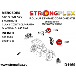 STRONGFLEX|112104A: Oberer Motorlagereinsatz SPORT Mercedes Klasse A III 12-17 W176 4MATIC A45 AMG FWD B II 11-18 W246/W242 CLA 2