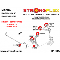 STRONGFLEX|106178A: Front suspension bush kit SPORT Mazda MX-5/Miata Roadster III 05-14 NC 2