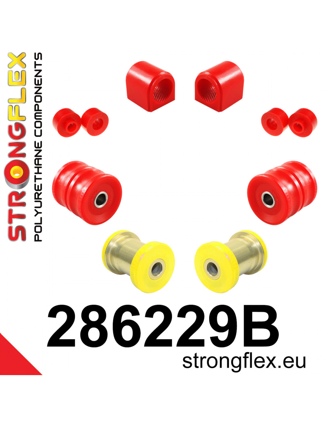 286229B: Front suspension bush kit polyurethane Nissan | STRONGFLEX