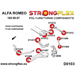 STRONGFLEX|016259B: Hinterachsträger - buchsensatz Alfa Romeo 166 99-07 type 2