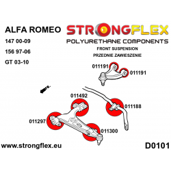 STRONGFLEX|016075A: Front suspension bush kit SPORT Alfa Romeo 147 00-10 type 937 156 97-07 932 GT 2